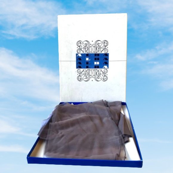 Alba Nylon Stockings Dark SEAM Sheer Leg Garter Hosiery New in Open Box 9 1/2/32 - Picture 9 of 12